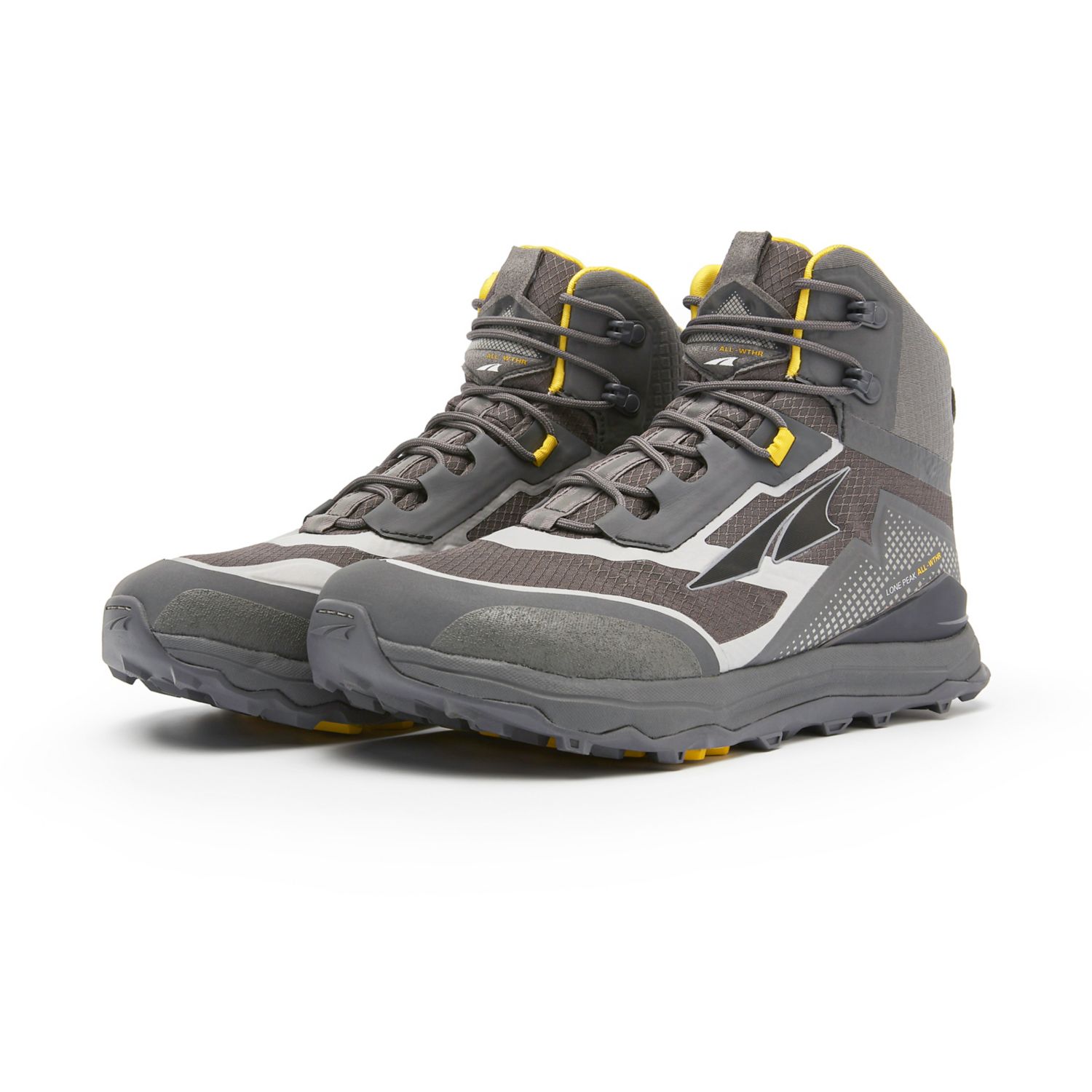 Altra Lone Peak All-wthr Mid Men's Hiking Boots Grey / Yellow | South Africa-30265879